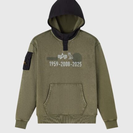 Ovo Alpha Industries Garment Dyed Hoodie