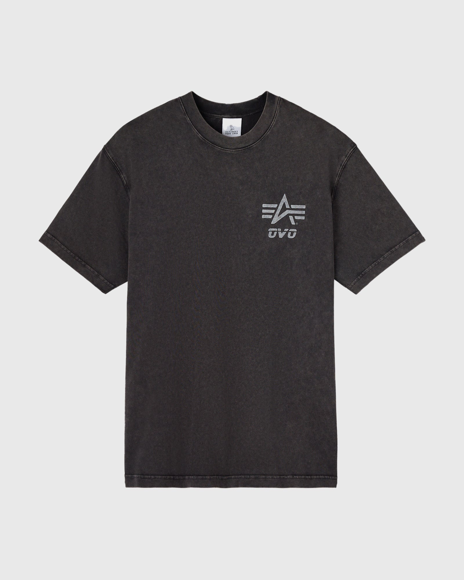 Ovo Alpha Industries Garment Dyed T-Shirt (1) Ovo Alpha Industries Garment Dyed T-Shirt