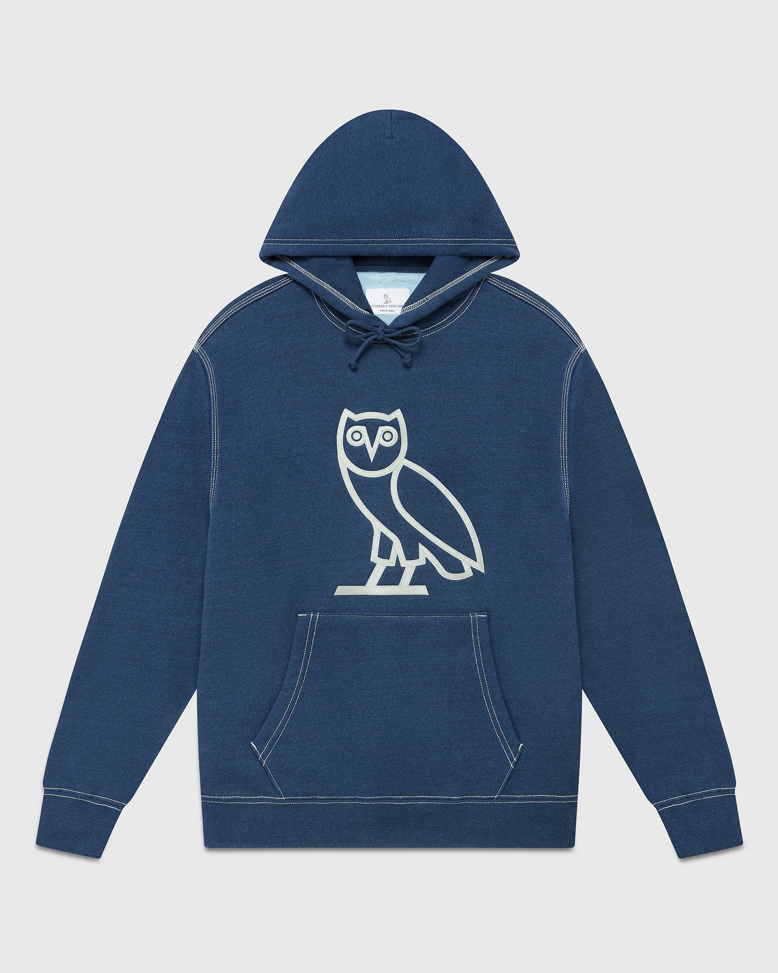 Ovo Indigo-Dyed Hoodie (1) Ovo Indigo-Dyed Hoodie