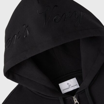 Ovo Waffle-Lined Full-Zip Hoodie